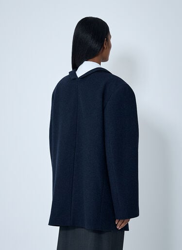 Prada Wool Shetland Blazer Blue pra0262132