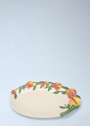 Les-Ottomans Ceramic Fruit Embellished Serving Platter Multicolour wps0692533