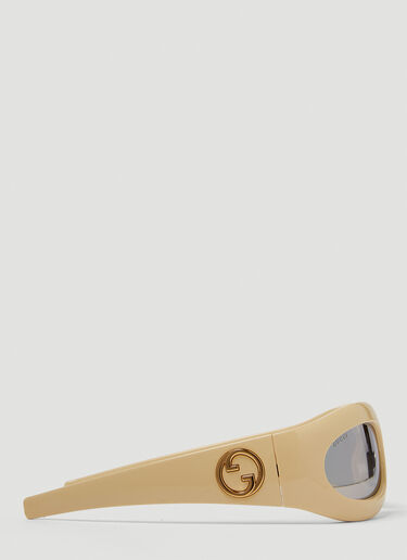 GG1247S Wrap Around Sunglasses Gucci GG1247S Wrap Around Sunglasses Beige guc0250261