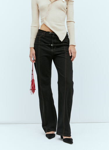 Jacquemus La De Nimes Caraco ジーンズ ブラック jac0254026
