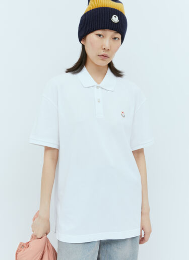 Moncler x Palm Angels Logo Patch Polo Shirt White mpa0355010