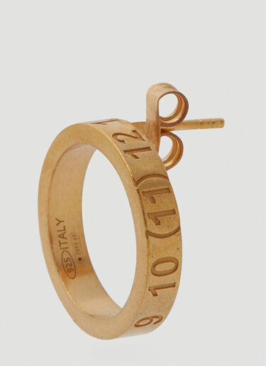 Number Engraved Circle Earrings Maison Margiela Number Engraved Circle Earrings Gold mla0249048