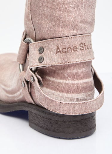 Acne Studios Pull-On Denim Boots Brown acn0256026