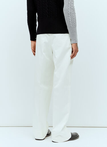 Thom Browne Low-Rise Twill Pants White thb0155009