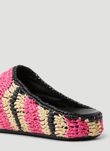 Marni x No Vacancy Fussbet Sabot Raffia Mules Pink mvy0253014