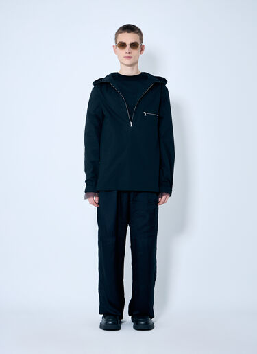 Dries Van Noten 连帽棉质拉链衬衫  黑色 dvn0160015