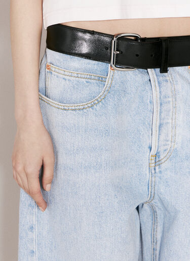 Alexander Wang Leather Belt Balloon Jeans Blue awg0255016