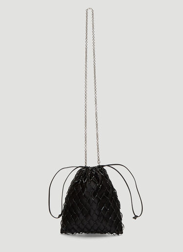 Prada Mesh Drawstring Bag Black pra0235035