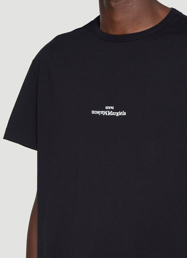 Maison Margiela Logo-Print T-Shirt Black mla0141011