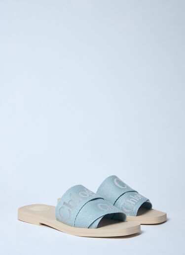 Chloé Woody Slides Blue chl0259028