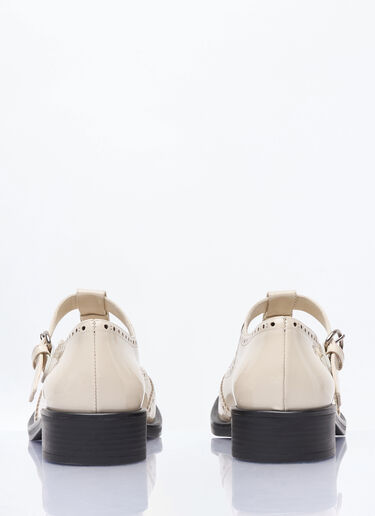 Miu Miu Patent Leather Mary Jane Shoes Ivory miu0258022