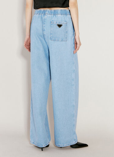 Prada Elasticated Waistband Jeans Blue pra0256015