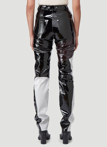 GmbH Contrast-Panel Vinyl Pants Black gmb0242005