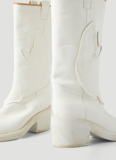MM6 Maison Margiela 웨스턴 부츠 화이트 mmm0245037