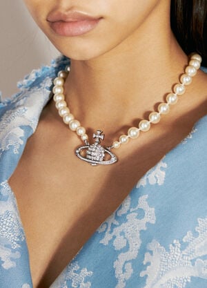 Vivienne Westwood Single-Row Bas Relief Choker Necklace Silver vww0356005