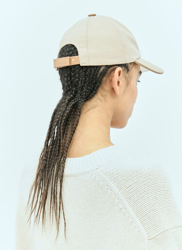 Max Mara 로고 자수 베이스볼 캡 베이지 max0255041