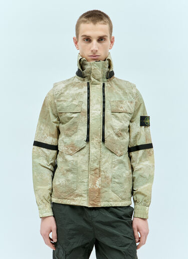 Stone Island Dissolving Grid Camo Vest Green sto0156013