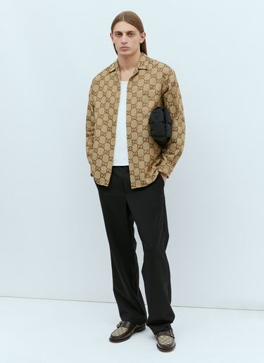 Maxi GG Canvas Overshirt Gucci Maxi GG Canvas Overshirt Beige guc0155043