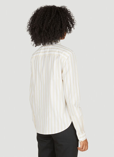 Saint Laurent Striped Shirt Beige sla0249051
