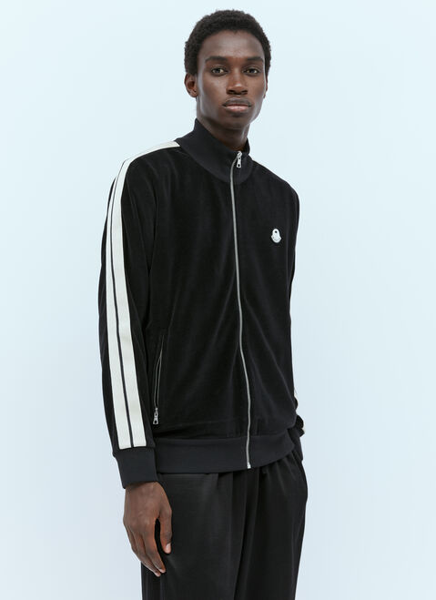 Gucci Logo Patch Zip-Up Sweatshirt Black guc0155045