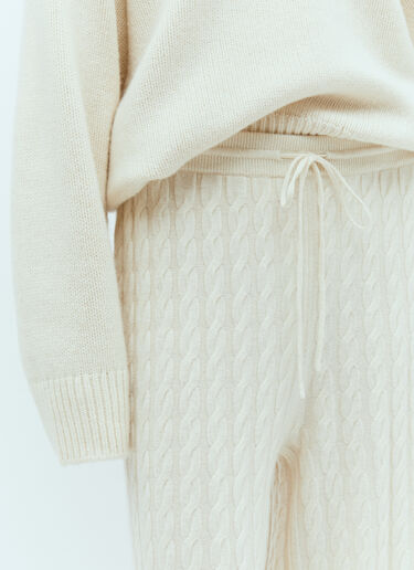 TOTEME Cable Knit Pants Beige tot0255021