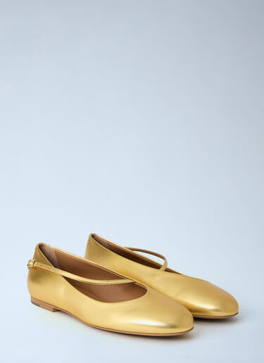 Jil Sander Elyss Ballerina Flats Gold jil0265022