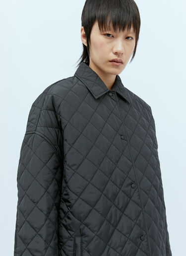 TOTEME Quilted Cocoon Coat Black tot0254015
