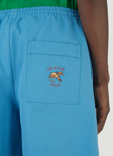 Gucci X Freya Hartas Embroidered Shorts Blue guc0145008