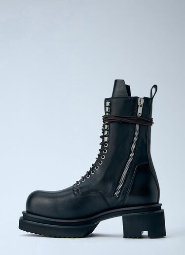 LN-CC® - Rick Owens: Bogun Lace Up Boots - Black Rick Owens Bogun Lace Up Boots Black ric0166018