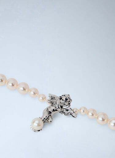 LN-CC® - Vivienne Westwood: Putti Large Pearl Necklace - Silver Vivienne Westwood Putti Large Pearl Necklace Silver vvw0366041