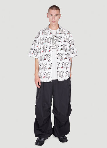 Moncler Camicia Logo Print Shirt White mon0152016