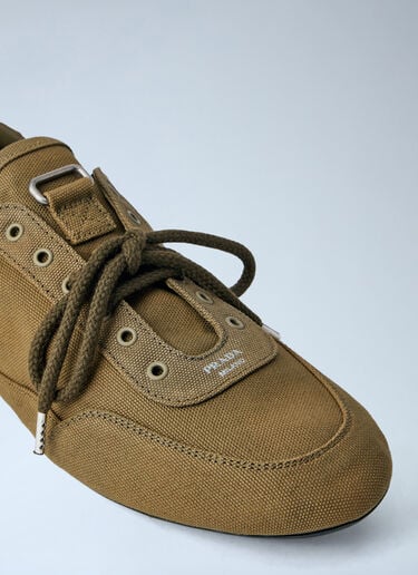 Prada Collapse Canvas Sneakers Olive pra0264020