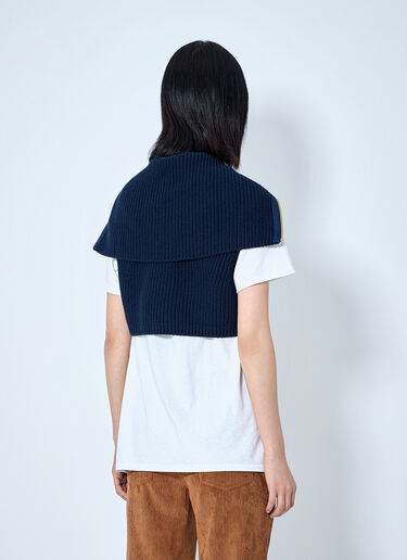 LN-CC® - Moncler: Zip-Front Knit Vest - Navy Moncler Zip-Front Knit Vest Navy mon0265093