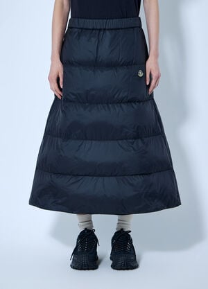 Moncler RE/ICONS Reversible Wool Twill Padded Midi Skirt Black mon0266060