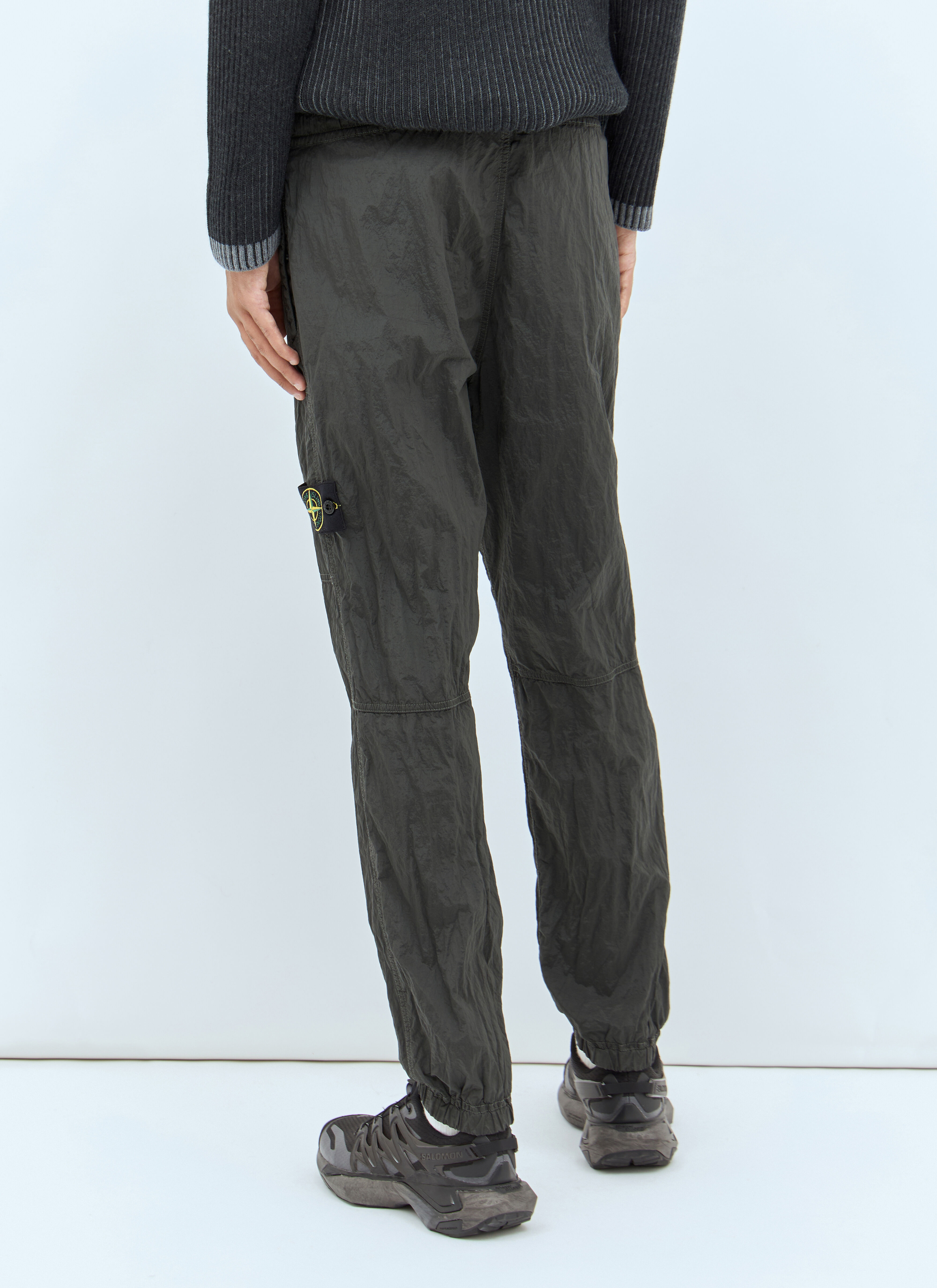 Stone Island Men s Compass Patch Track Pants in Grey LN CC