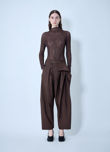 Issey Miyake Akimbo Woven Pants Brown ism0264002