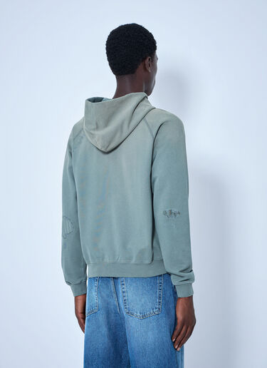 Acne Studios 수선된 플리스 후디 녹색 acn0165013