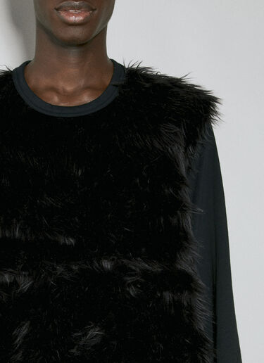 Comme des Garçons Homme Plus 人造毛皮 T 恤 黑色 hpl0154004