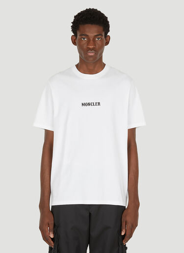 7 Moncler FRGMT Hiroshi Fujiwara ロゴプリントTシャツ ホワイト mfr0351003
