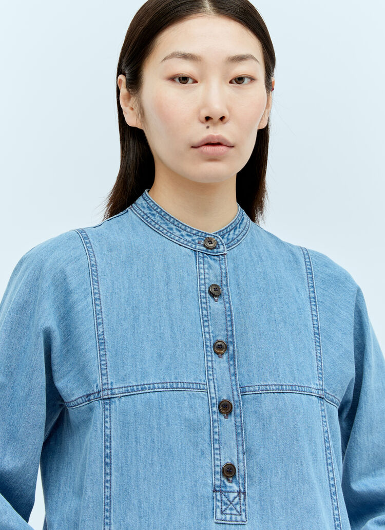 Dries Van Noten Women's' Denim Maxi Dress in Blue | LN-CC® image.