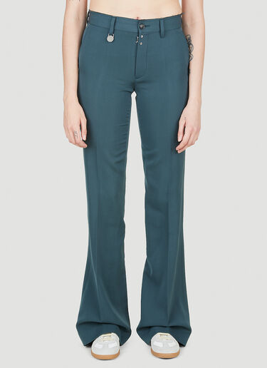 MM6 Maison Margiela Flared Pants Green mmm0250013