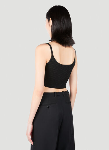 Versace Logo Plaque Crop Top Black vrs0251015