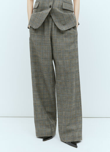 Prince Of Wales Wool Pants Gucci Prince Of Wales Wool Pants Grey guc0254013