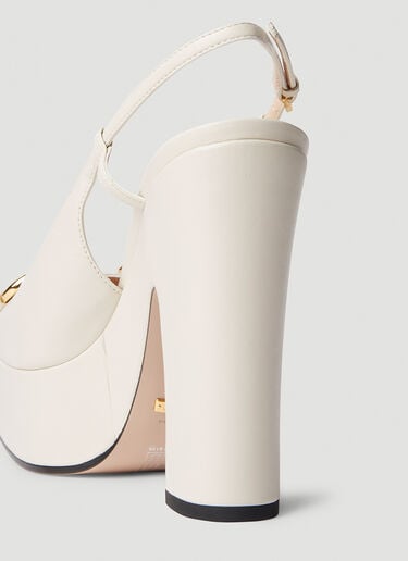 Gucci Horsebit High Heel Shoes Cream guc0251168
