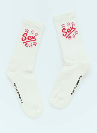 Carne Bollente Socks Shocks White cbn0356010