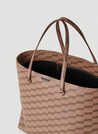 Signature Monogram Shopper Tote Bag Balenciaga Signature Monogram Shopper Tote Bag Brown bal0251076