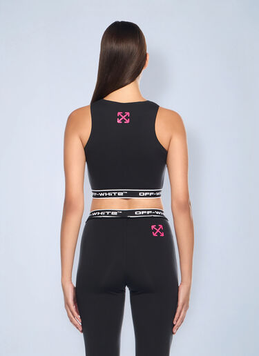 Logo Motif Cut Out Top Off-White Logo Motif Cut Out Top Black ofw0262042