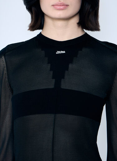 Jean Paul Gaultier Open-Knit Sweater Black jpg0259011