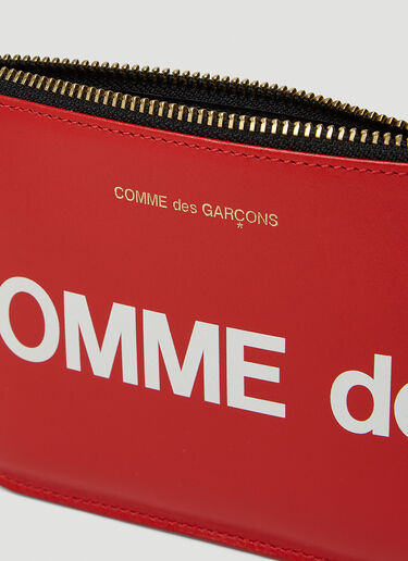 Comme des Garçons Wallet Huge Logo Print Pouch Red cdw0347011