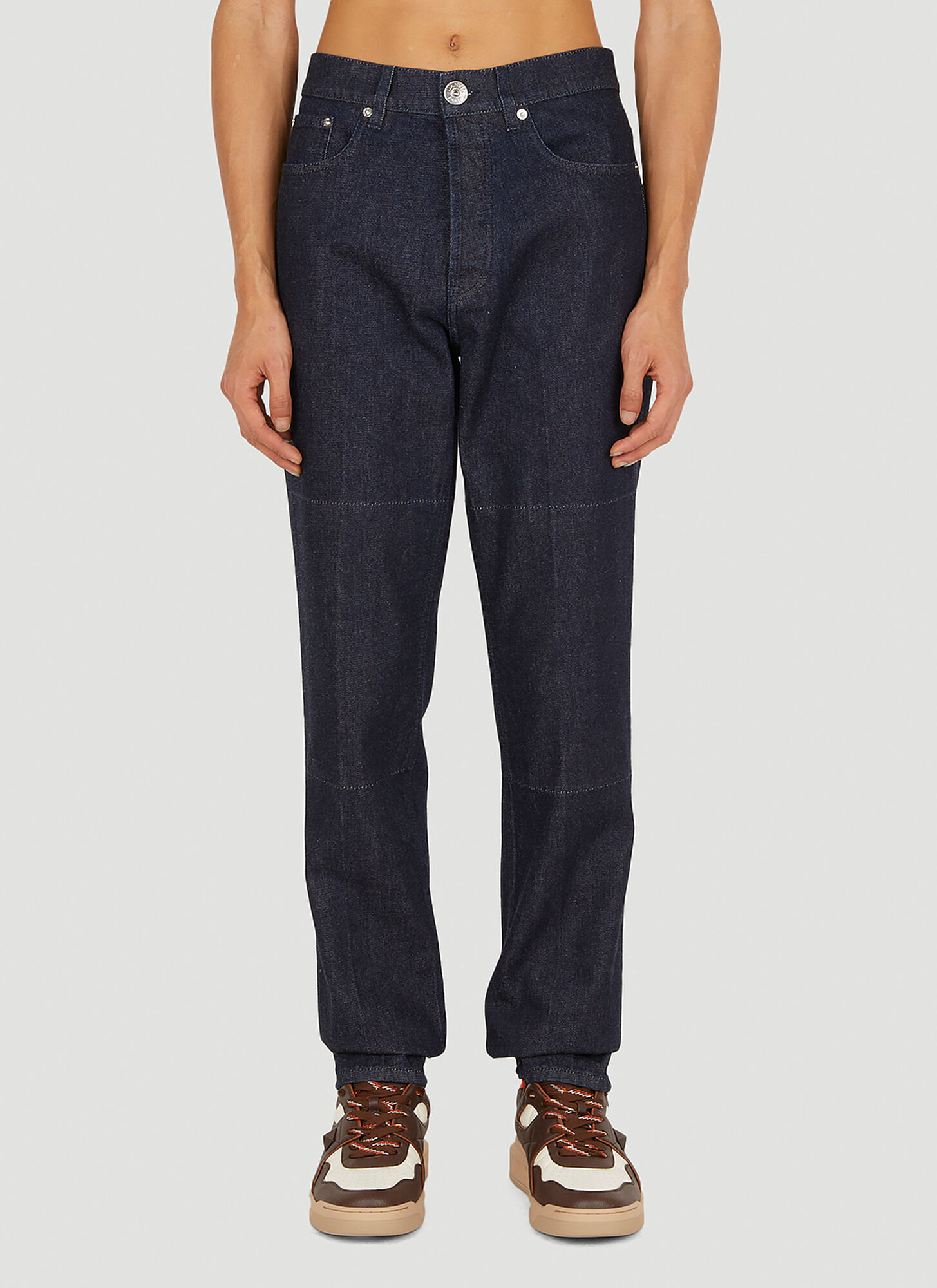 Lanvin Panelled Jeans In Blue